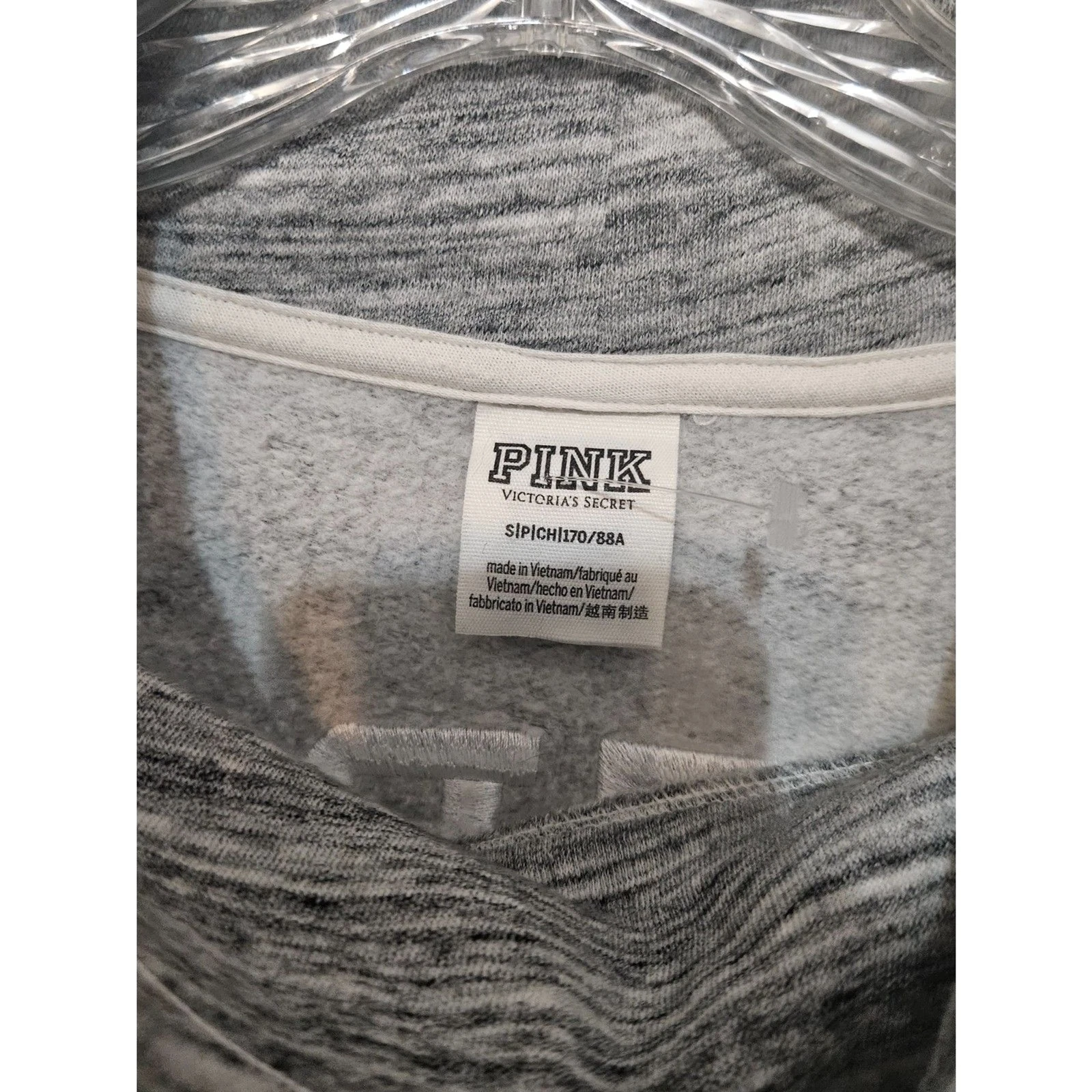 UNDERCOVER Felpa con cappuccio Victoria Secret ROSA collo cappuccio taglia S