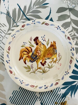 rare corelle rooster plate set of - Main Image