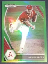 2021 Panini Prizm Draft Kevin Kopps Lime Green Parallel Prospect Card. #56/75.
