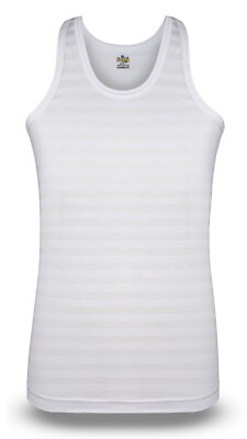SOFTY  Herren Sportweste Streifen Tank TOP SOMMER weiß Weste
