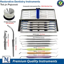 Restorative Dental Amalgam Composite Filling Instruments Dentistry Complete kit