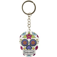 xbiez Portachiavi con teschio luminoso coreano alla moda multi-giunto scheletro personalità gotica accessori portachiavi per auto di Halloween, Colore luminoso