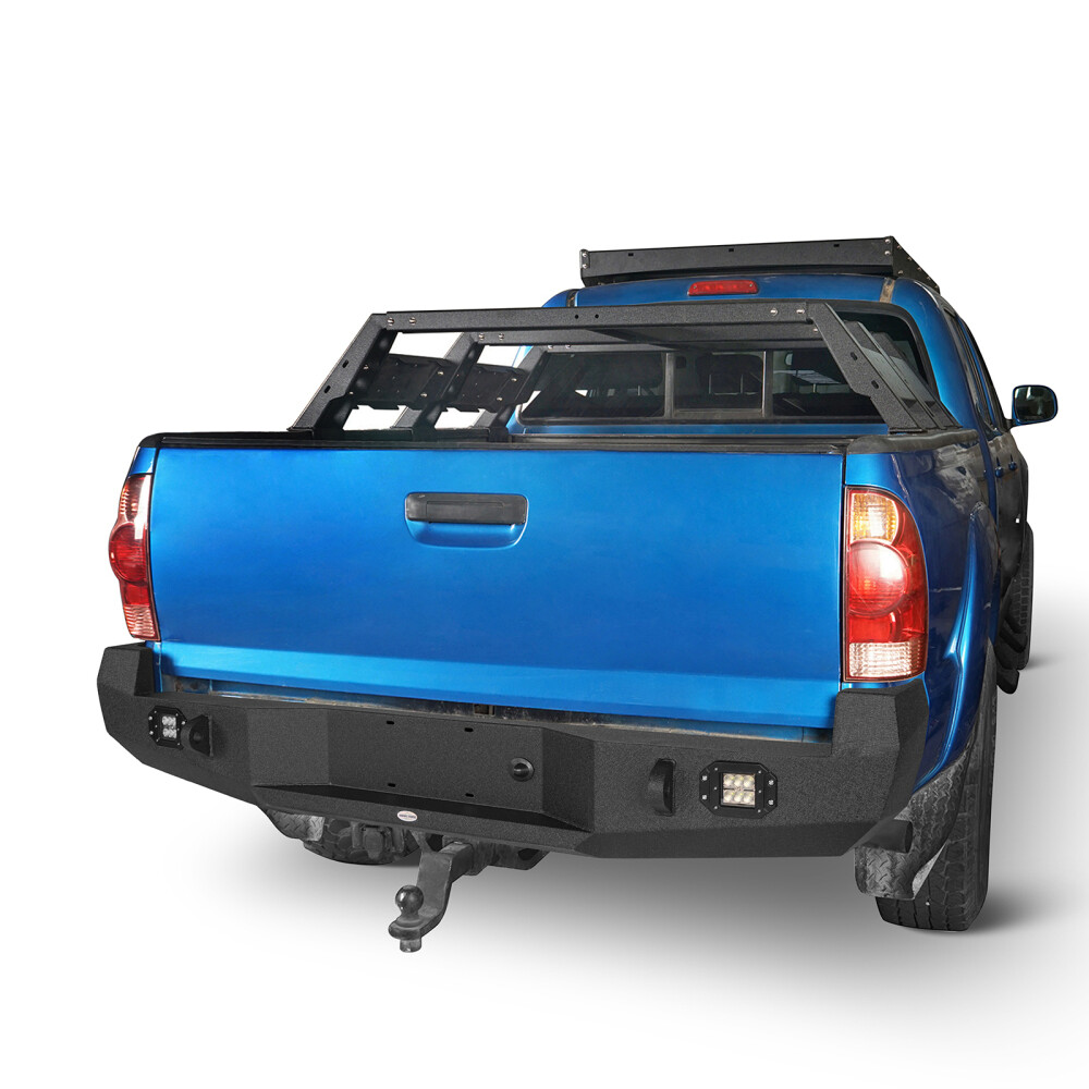 Hooke Road Discovery Steel Rear Step Bumper For 2005-2015 Toyota Tacoma 2 Gen 