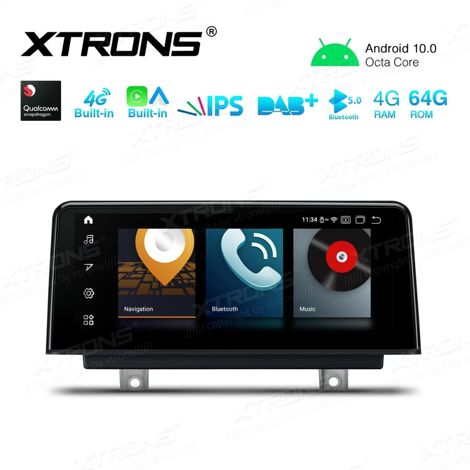 AUTORADIO ANDROID STEREO AUTO BMW SERIE 1 2 F20 F21 F23 NBT XTRONS QB10NBNE_LS - Immagine 2 di 4