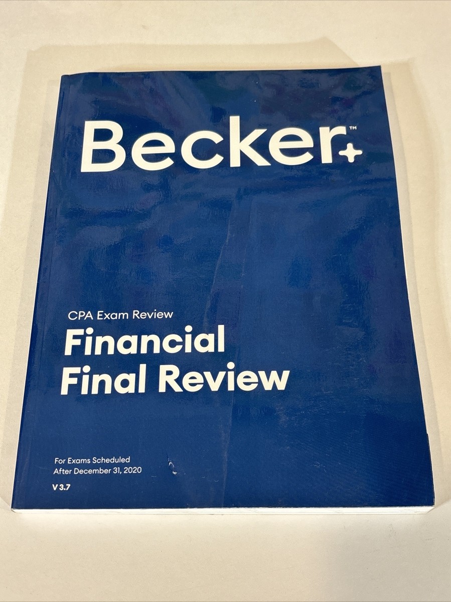 Becker CPA Review 4冊(Final reviewを含む) Becker CPA FINANCIAL FINAL REVIEW For Exam Scheduled After