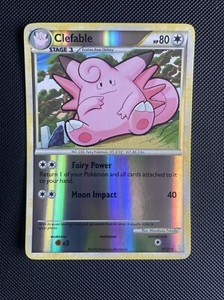 Pokemon Card Clefable 3/123 Heartgold & SoulSilver Reverse Holo LP+