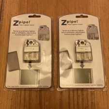 (2 Pack) Z-Plus Pipe Lighter Butane Insert Soft Flame Lighter Windproof