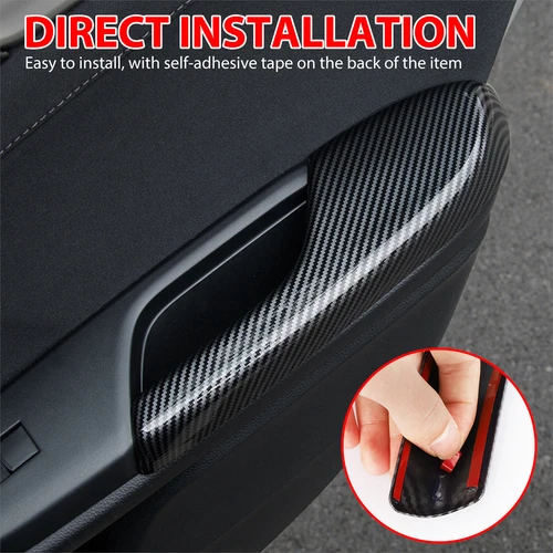 4x For Honda Civic 2016-2020 Carbon Fiber Interior Door Armrest Panel Trim Cover - Bild 3 von 8