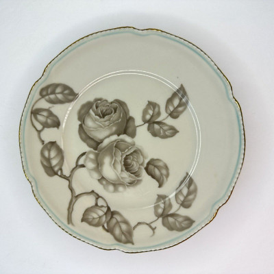 CASTLETON (USA) Gloria, 1 Bread & Butter Plate-Pearl Edge, Roses, Blue line, VTG