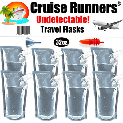 CRUISE RUNNERS RUM RUNNER Cruise Ship Flask Kit Rum Runners For Cruise Smuggle Sneak Alcohol Liquor Booze