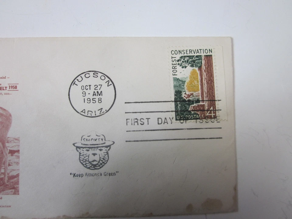 US COVER 1958 FOREST CONSERVATION FDC SCOTT 1122 PHOENIX PHILATELIC ASSN. CACHET - Image 2 of 3