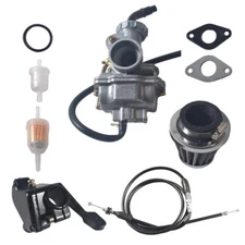 PZ20 Carburetor Kit w/Air Filter & Thumb Throttle Cable for 50-125cc ATV