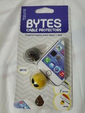 Tzumi - Bytes Connector Plug Protector - Sunglasses/Poop Emoji