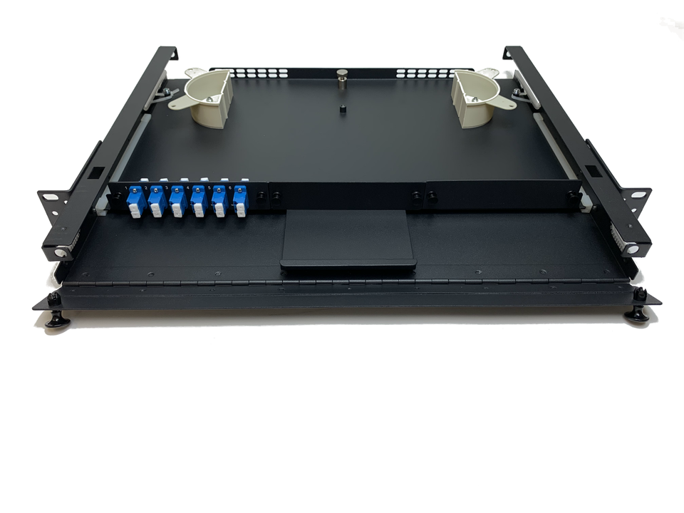 Fiber Optic Rack Mount 1RU LCUPC 12 Port SMF FDP - Fiber Optic Panel ...