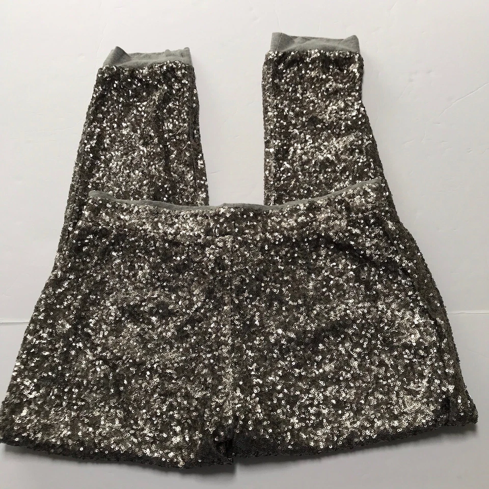 Arden B Pants Sequins Joggers Women Large Silver Rave Disco Party Club Going Out - Image 3 of 4