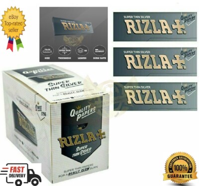 Rizla Silver Regular Size Super Thin Cigarette Rolling Papers 50 x Booklets 