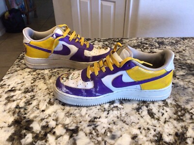 Nike Air Jordan Purple Yellow Lakers Kobe Bryant Size 7Y | eBay