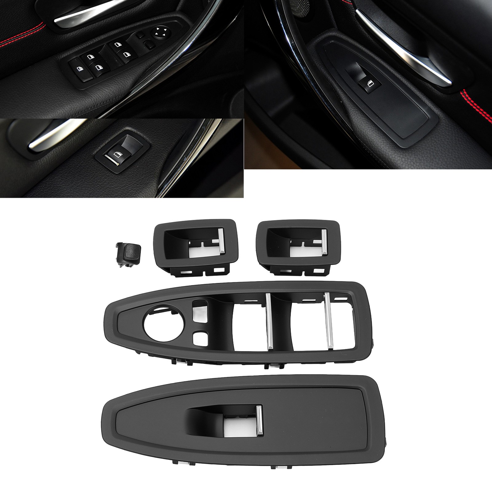 Black Car Switch Button Panel Trim Cover For 1 3 4 Series F20 F30 F31 2012‑2019