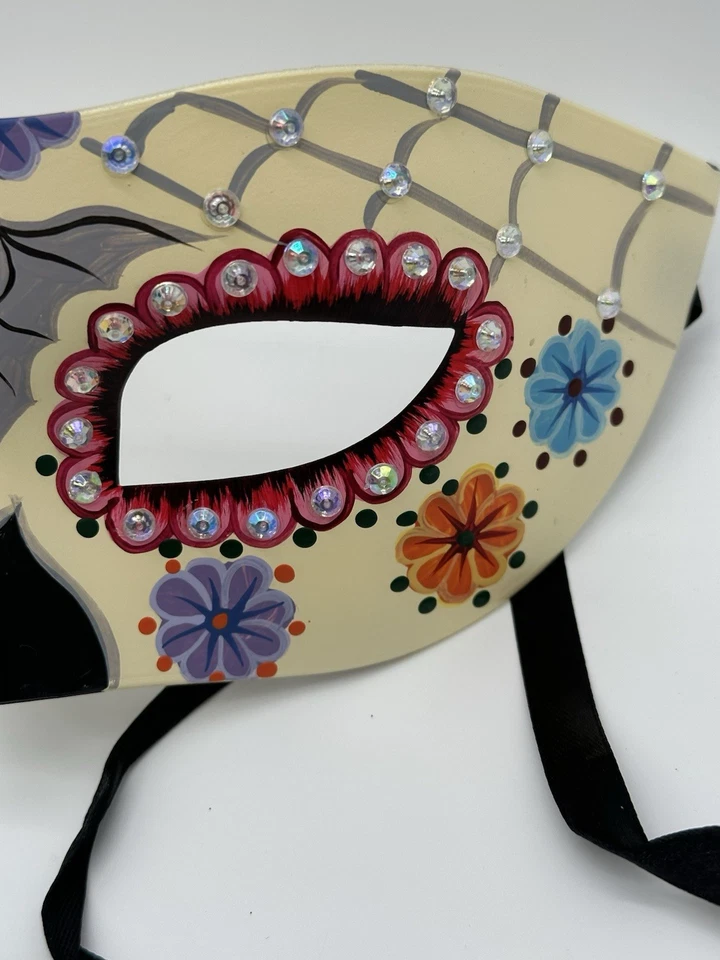 Colorful Masquerade Mask Rhinestones Black Bat - Image 4 of 4