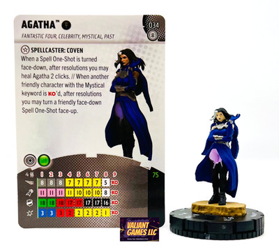 Marvel Heroclix Agatha #034 w/ Card Strange Tales Set