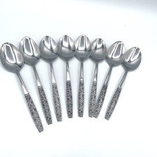 8 Rogers Fragrant Rose Teaspoons Stainless MC...