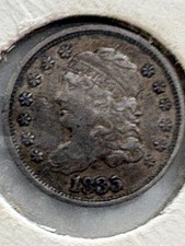 1835 Capped Bust Half Dime 5C US Silver Coin Early Type Great Coin - XF