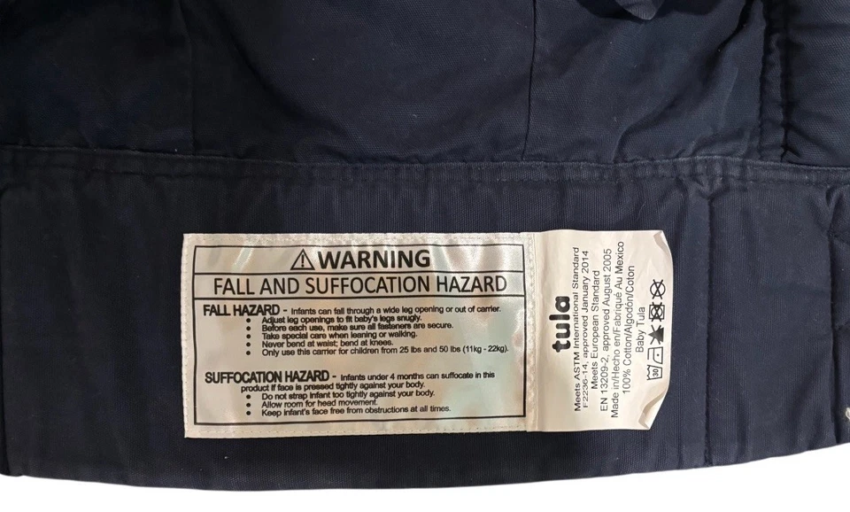 Tula Standard  Adjustable Baby Carrier Hemp Cotton Blend Full Wrap Blue Airplane - Image 3 of 4