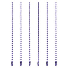 Ball Bead Chains, 3.9 Inch, Purple 60 Pcs , Dog Tag Chain Keychain