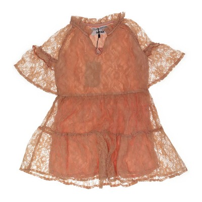 Tulip Creations, Kleid, Größe: 90/97, Beige, Batik, Spitze, Mädchen #xxs