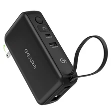 GEARit 3-in-1 Power Bank 10000mAh Built-in Cable 65W USB-C Charger for iPhone