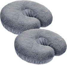 2 Pcs Massage Face Cradle Cover Fleece Headrest Pad Professional Salon Spa