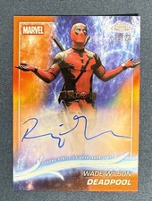 Topps Marvel Studios Chrome Deadpool Auto Ryan Reynolds /25 Orange Autograph