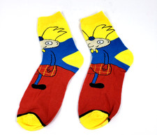 Nickelodeon Hey Arnold 90s One Size Blue Multi Graphic Crew Socks 1 Pack