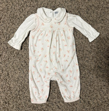 Ralph Lauren Baby Girls 3M 2pc White/Pink Floral Bodysuit  Romper