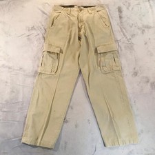 Wrangler Cargo Pants Men 32 32 Relaxed Utility Tan Khaki Stretch