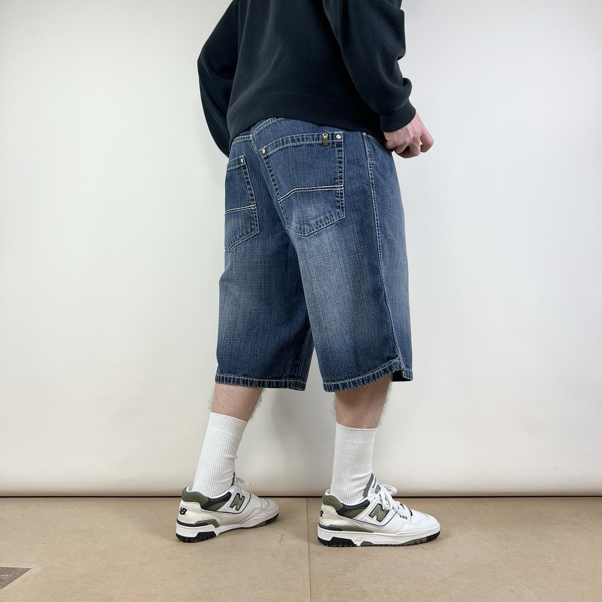 Vintage 90s Southpole Blue Denim Hiphop Baggy Fit Shorts Jorts