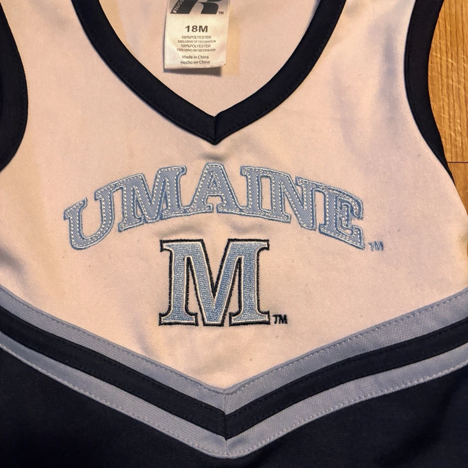 Vestido de animadora Russell Athletic UMaine Black Bears 18M traje de animación infantil Foto 2 de 4