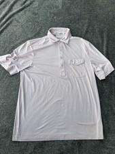 Criquet Polo Shirt Mens Large Pink Pocket Short Sleeve Jersey Knit Golf Casual