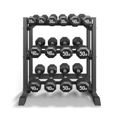 Jusgym Dumbbell Rack Stand Only, 3 Tier Adjustable Height & Angle 1100LBS