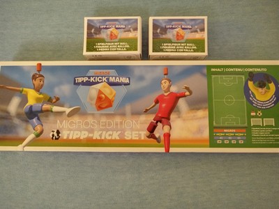 Tipp-Kick Mania Migros Edition Tischfußball mit 2 Kicker & Torwart Fußball Spiel