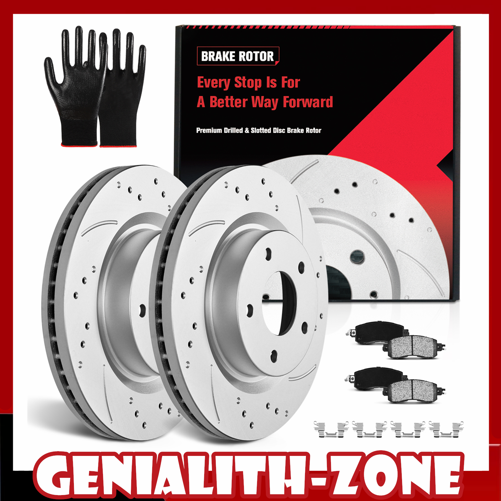 Front Disc Brake Rotors and Ceramic Pads Kits for 2013 - 2023 Nissan Altima