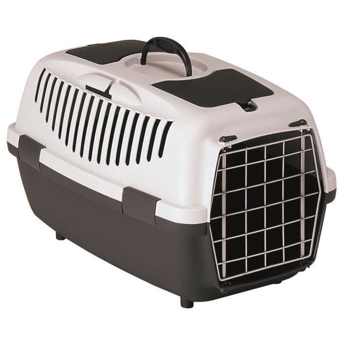 Cage de transport Gulliver Stefanplast blanche 48x32cm pour stopper le stress du chien en voyage