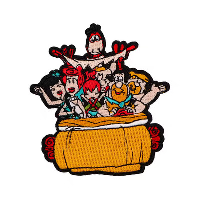 The Flintstones TV Show Retro Vintage Iron on 90s Patch Applique Embroidered