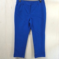Chico's So Slimming Blue Stretch Cotton Blend Crop Pants Women US 12 L