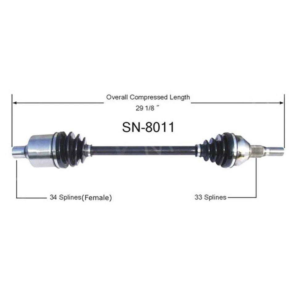 Комплект из пары передних осевых валов для Saturn Vue AWD 2002-2003 3,0 л V6 _XJ - Изображение 4 из 4