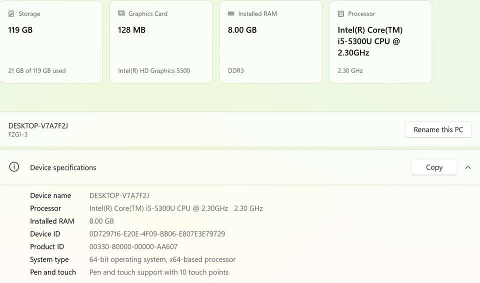 PANASONIC TOUGHPAD FZ-G1 i5 8GB LAN 4G RJ45 A Grade Diagnostic Tablet Win 11 - Image 3 of 4