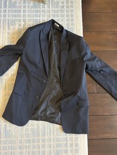 Calvin Klein Boys Black Blazer Suit Jacket 2-Button Size 18 R