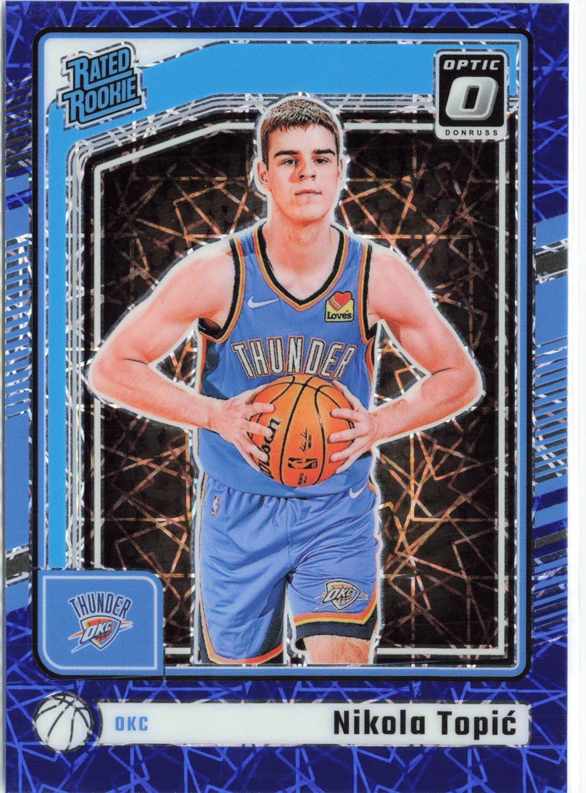 2024-25 Donruss Optic #278 Nikola Topic Blue Velocity