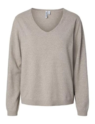 V-Neck Strickpullover PIECES Pcbree, Größe L, Schwarz, Damen, Modell-Nr. Bc - Bild 1 von 4