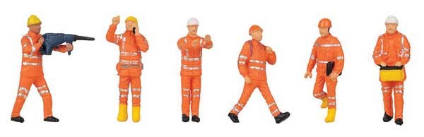 Faller 151851 HO Scale Modern Tunnel Construction Workers pkg(6)